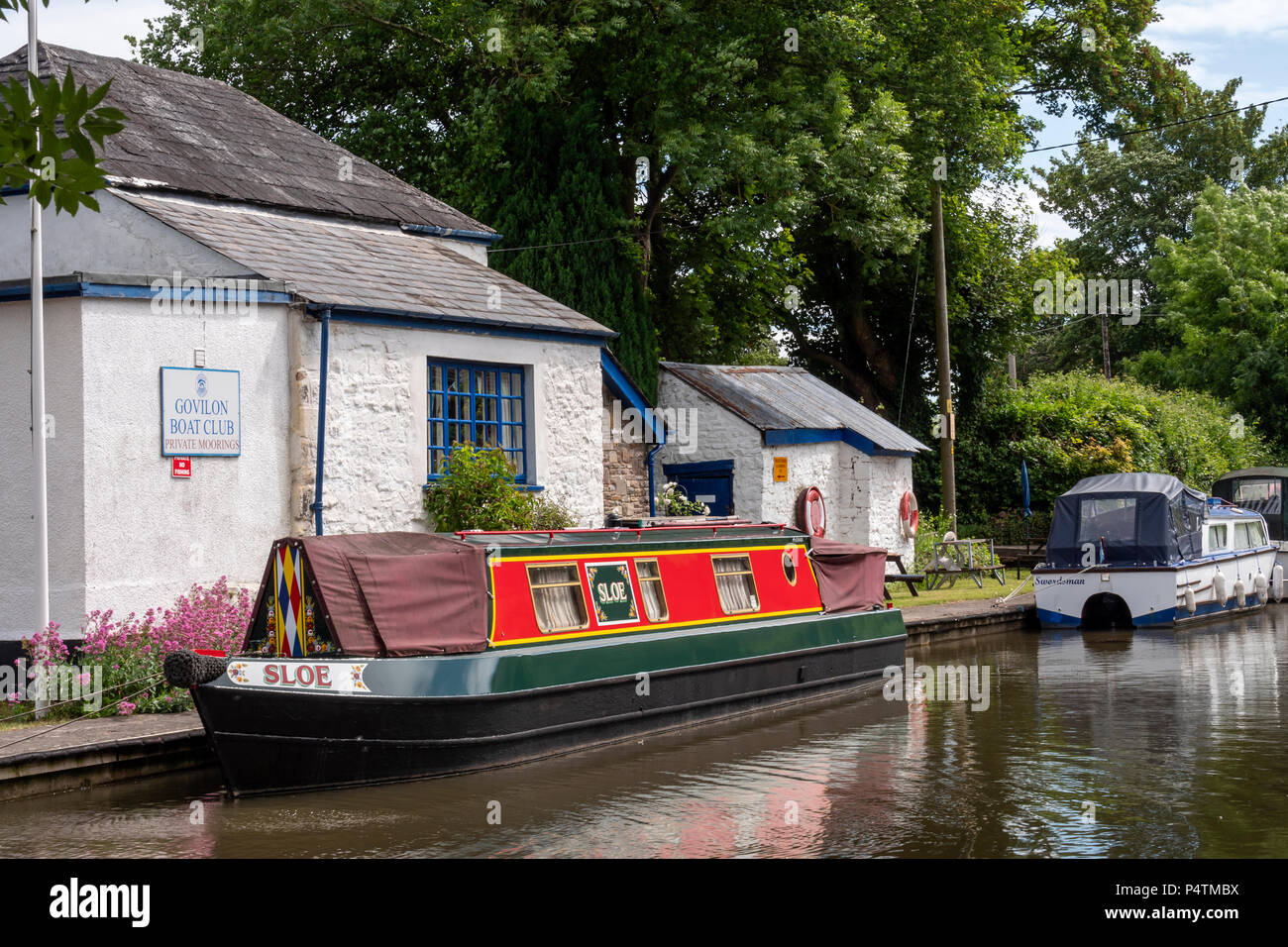 Govilon Wharf  Monmouthshire and Brecon Canal  Abergavennny Monmouthshire Wales Stock Photo