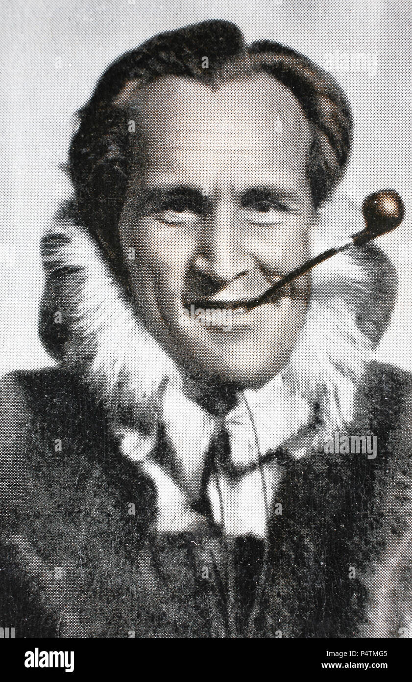 Luis Trenker (born Alois Franz Trenker, 4 October 1892 â€“ 13 April 1990) was a South Tyrolean film producer, director, writer, actor, architect, and alpinist, digital improved reproduction of an historical image Stock Photo