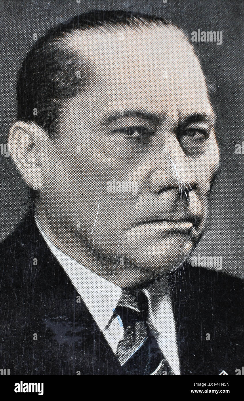 Paul Wegener (11 December 1874 â€“ 13 September 1948) was a German actor, writer and film director, digital improved reproduction of an historical image Stock Photo