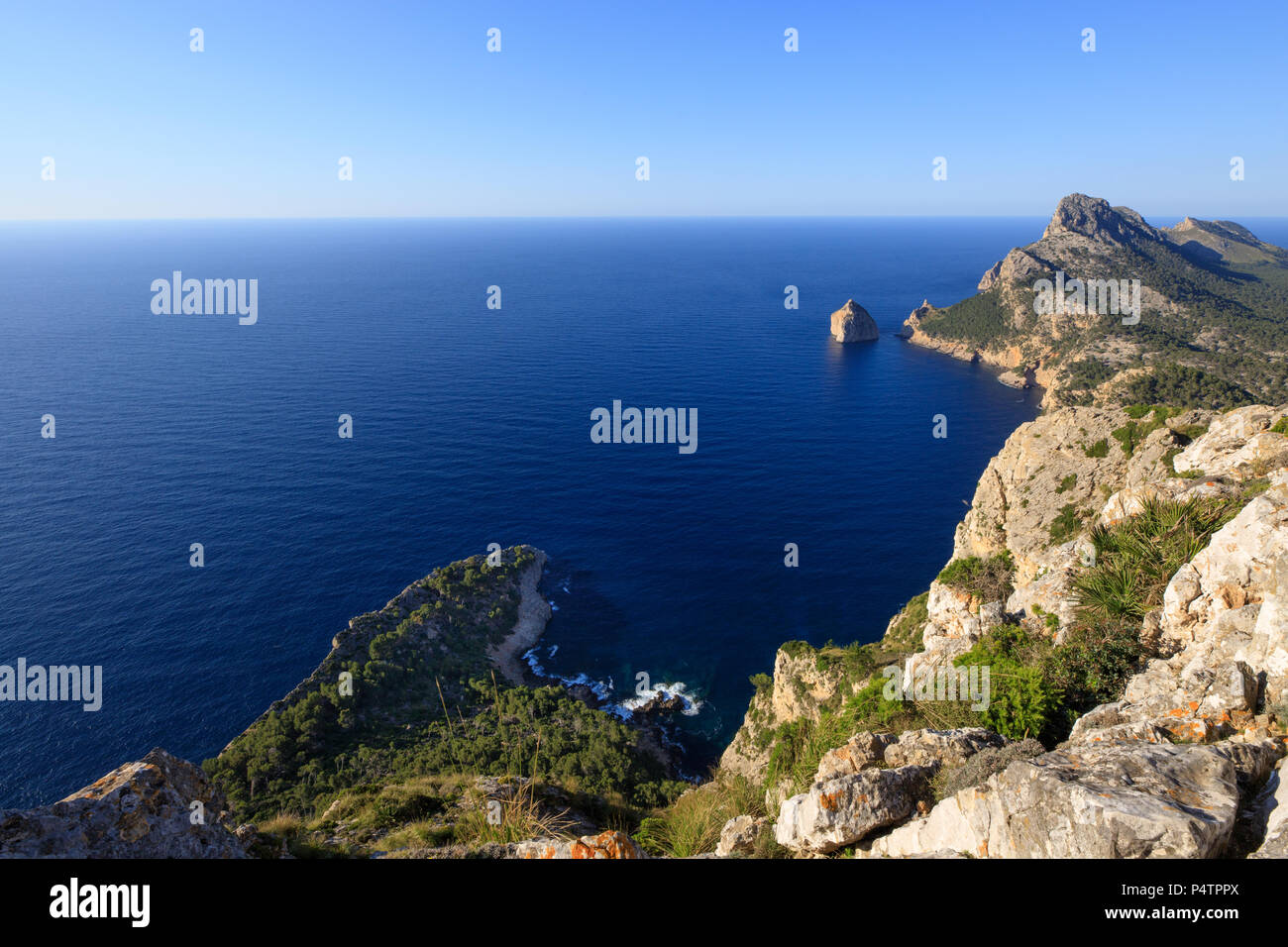 Formentor, seascape, Serra de Tramuntana, Mallorca Spain World heritage UNESCO Stock Photo