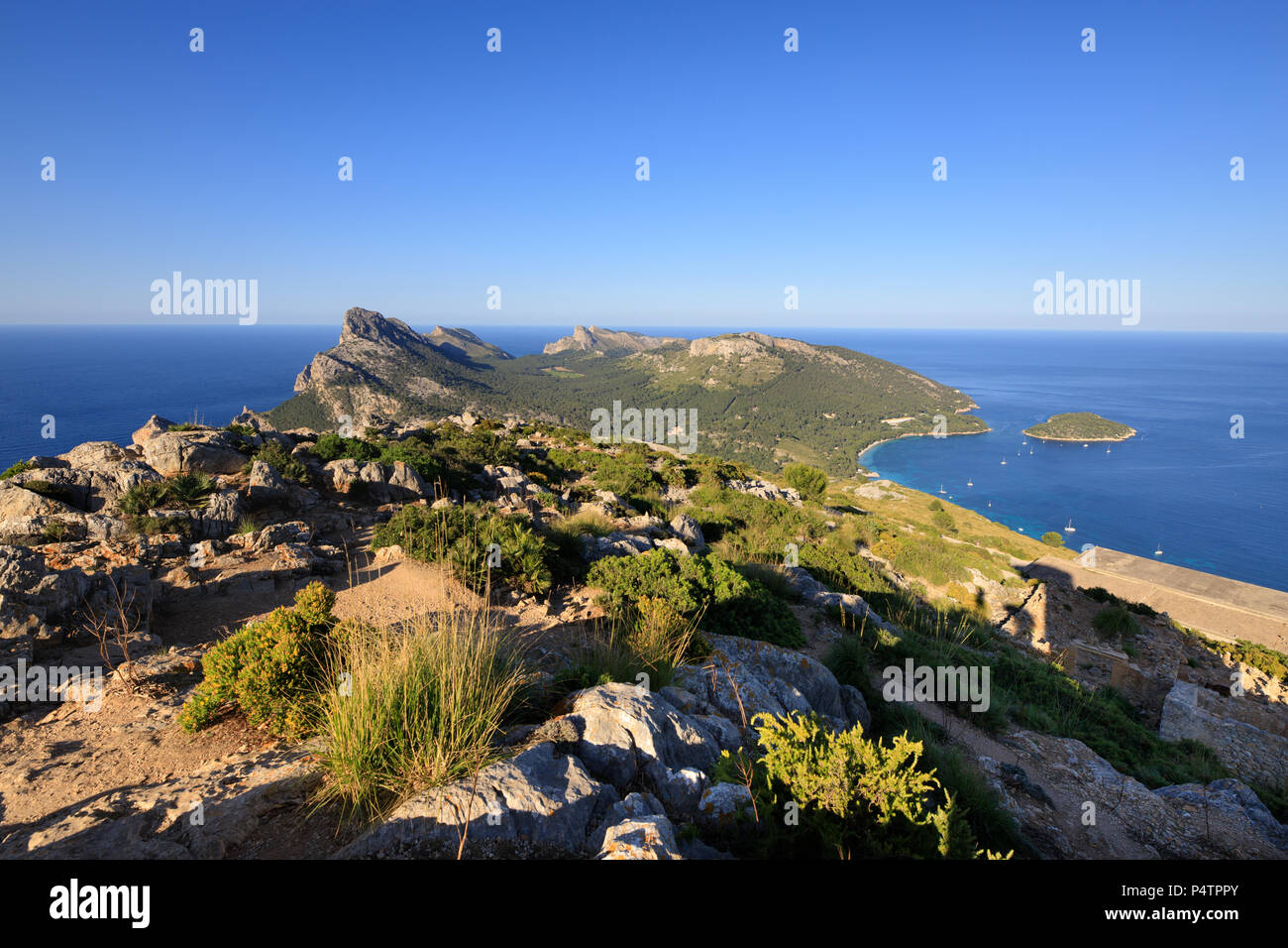 Formentor, seascape, Serra de Tramuntana, Mallorca Spain World heritage UNESCO Stock Photo