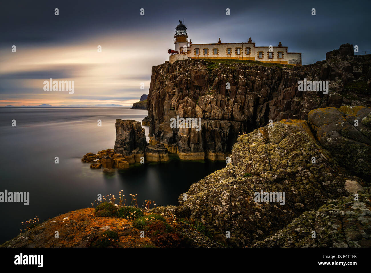 Lighthouse on Neist Point cliffs, Isle of Skye, Scotland Stock Photo Alamy