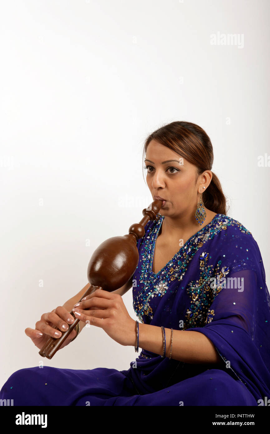 Indian snake charmer flute Stock Photo Alamy