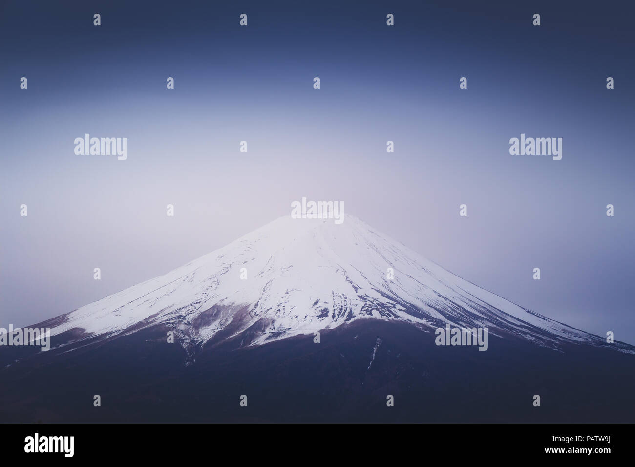 Mount Fuji with Abstract Clouds Stock Photo