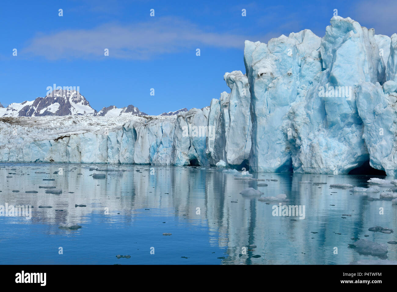 Greenland, East Greenland, Knud Rasmussen Glacier Stock Photo