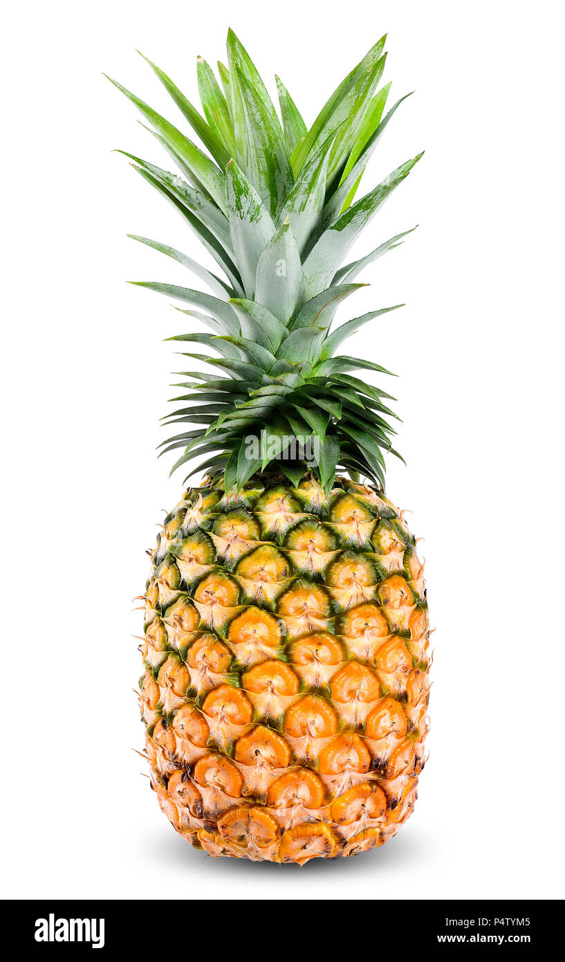 Pineapple isolated on white with clipping path Stock Photo - Alamy