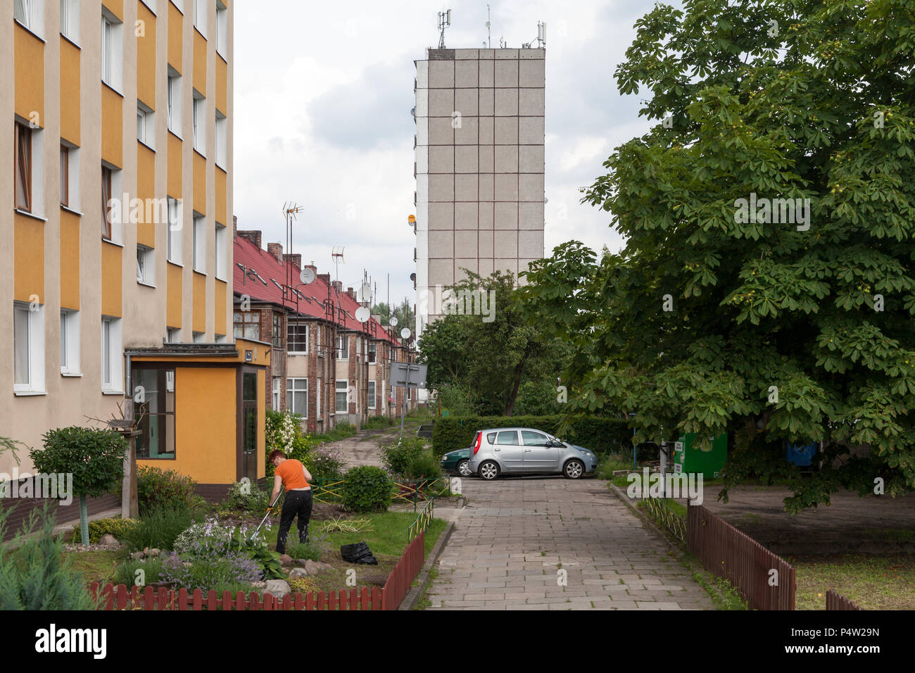 Szczecin, Poland, housing estate of different eras Stock Photo