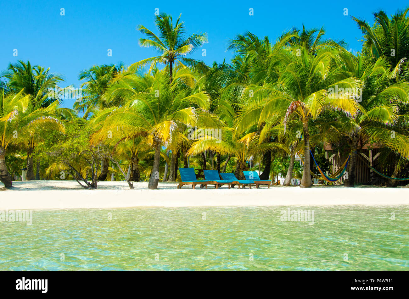 South Water Caye in Belize small caribbean paradise island with