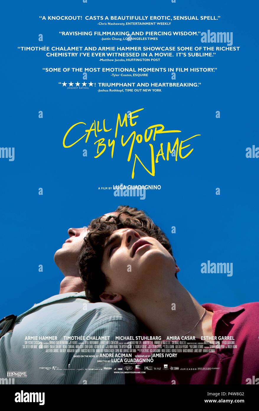 Original Film Title CALL ME BY YOUR NAME. English Title CALL ME BY