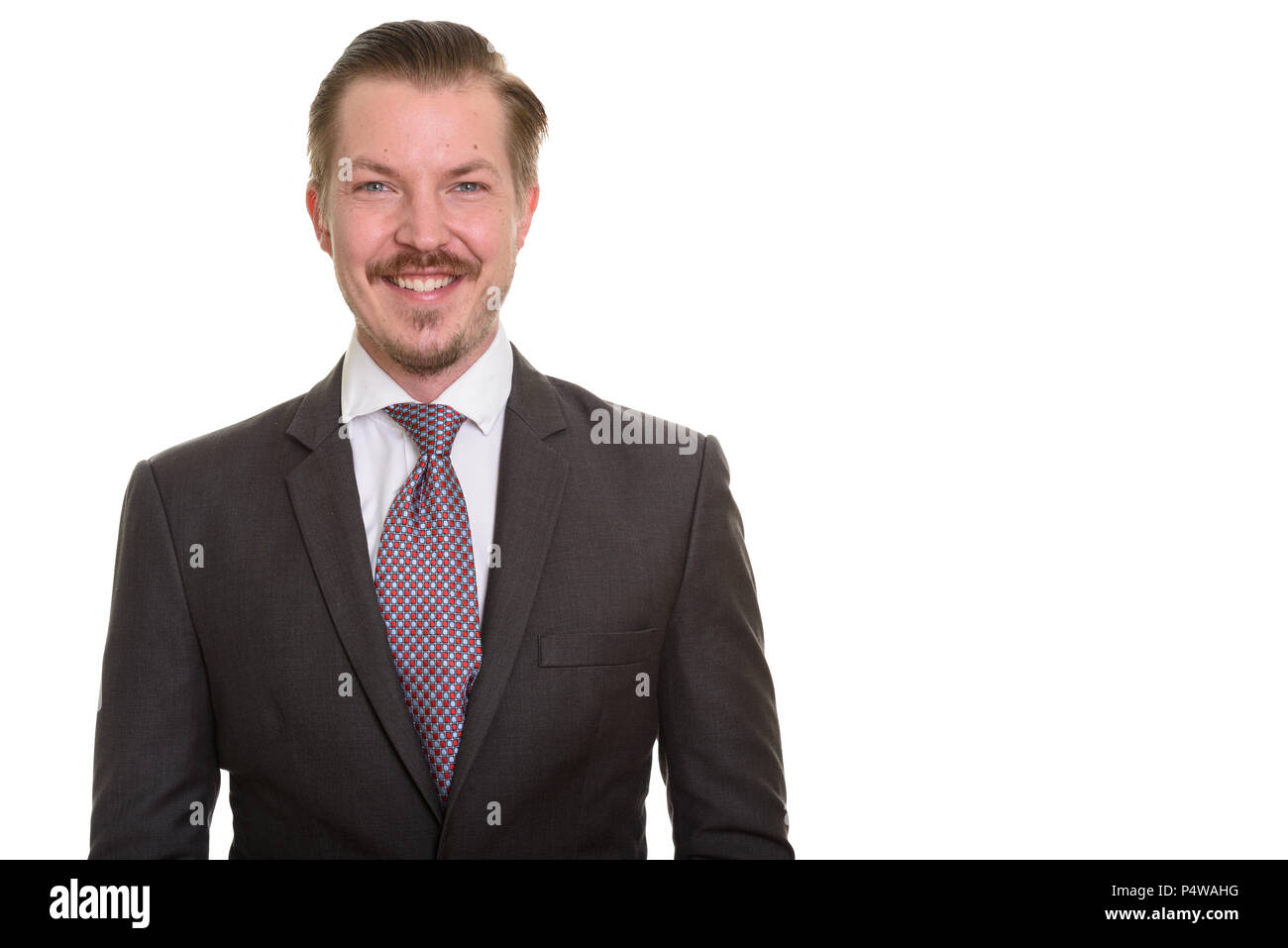 Portrait Of Man Isolated Against White Background Stock Photo - Alamy