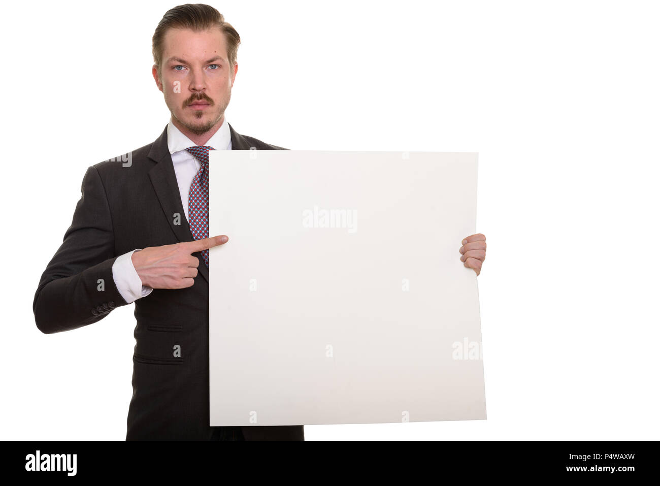 Portrait Of Man Isolated Against White Background Stock Photo - Alamy