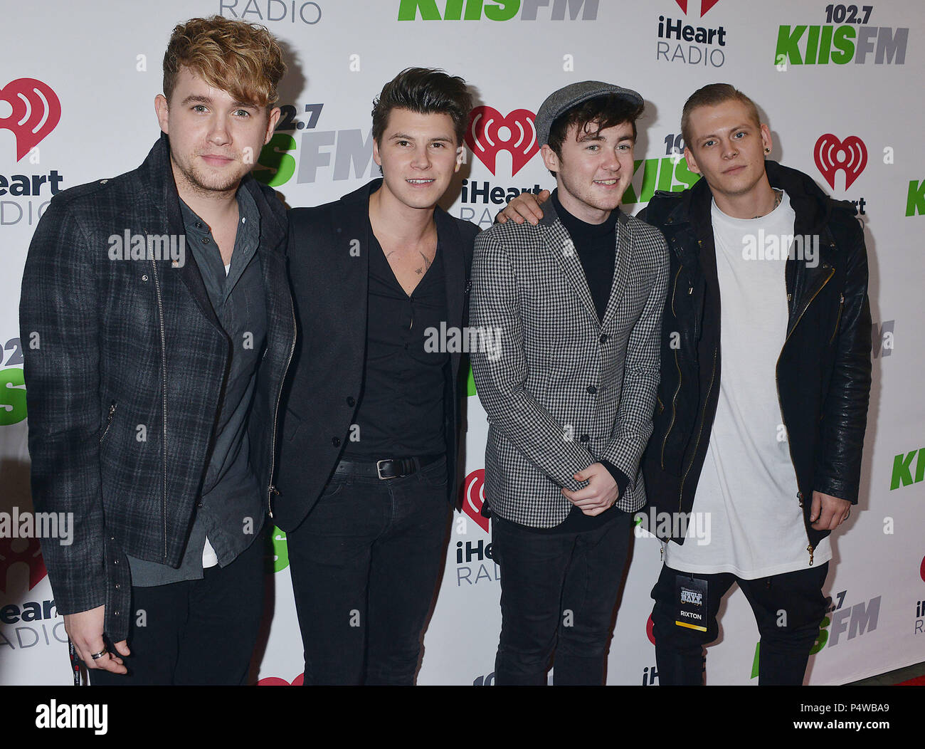 Rixton - Danny Wilkin, Charley Bagnall, Jake Roche, and Lewi Morgan of music  group RixtonDanny Wilkin, Charley Bagnall, Jake Roche, and Lewi Morgan 147  at the 7944 KIIS FM s Jingle Ball