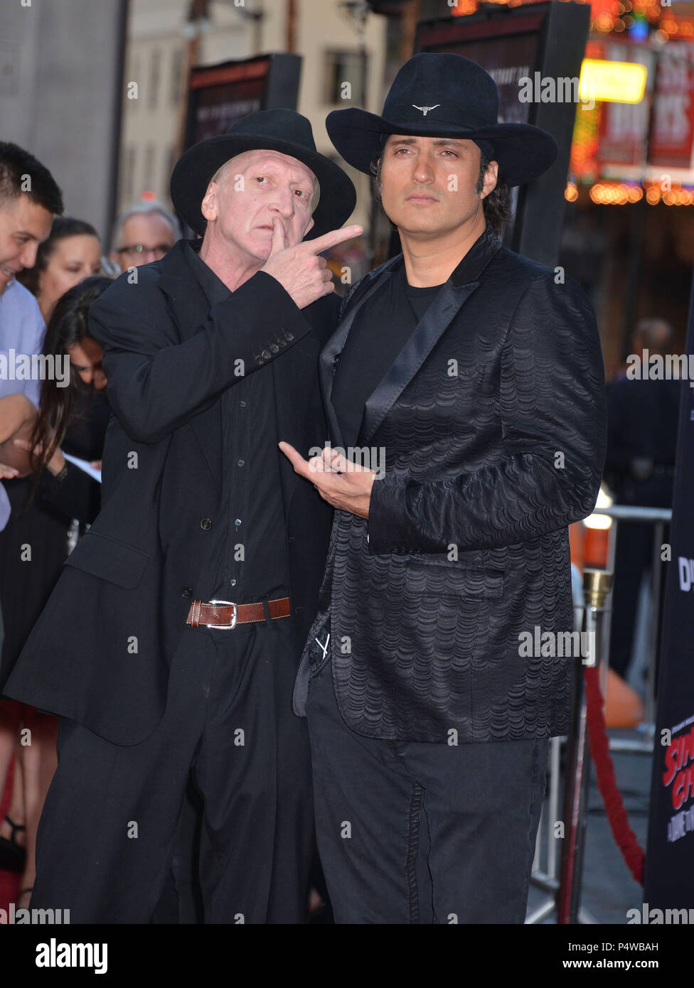 Robert Rodriguez and Frank Miller at the Sin City Premiere at the TCL  Chinese Theatre in Los Angeles.Robert Rodriguez and Frank Miller Event in  Hollywood Life - California, Red Carpet Event, USA,