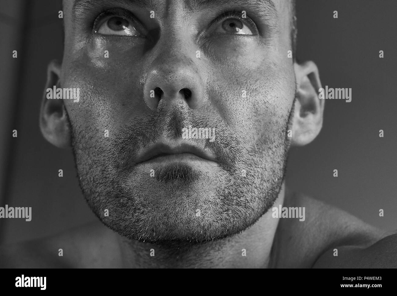 Caucasian white man in Black and White Stock Photos & Images - Alamy