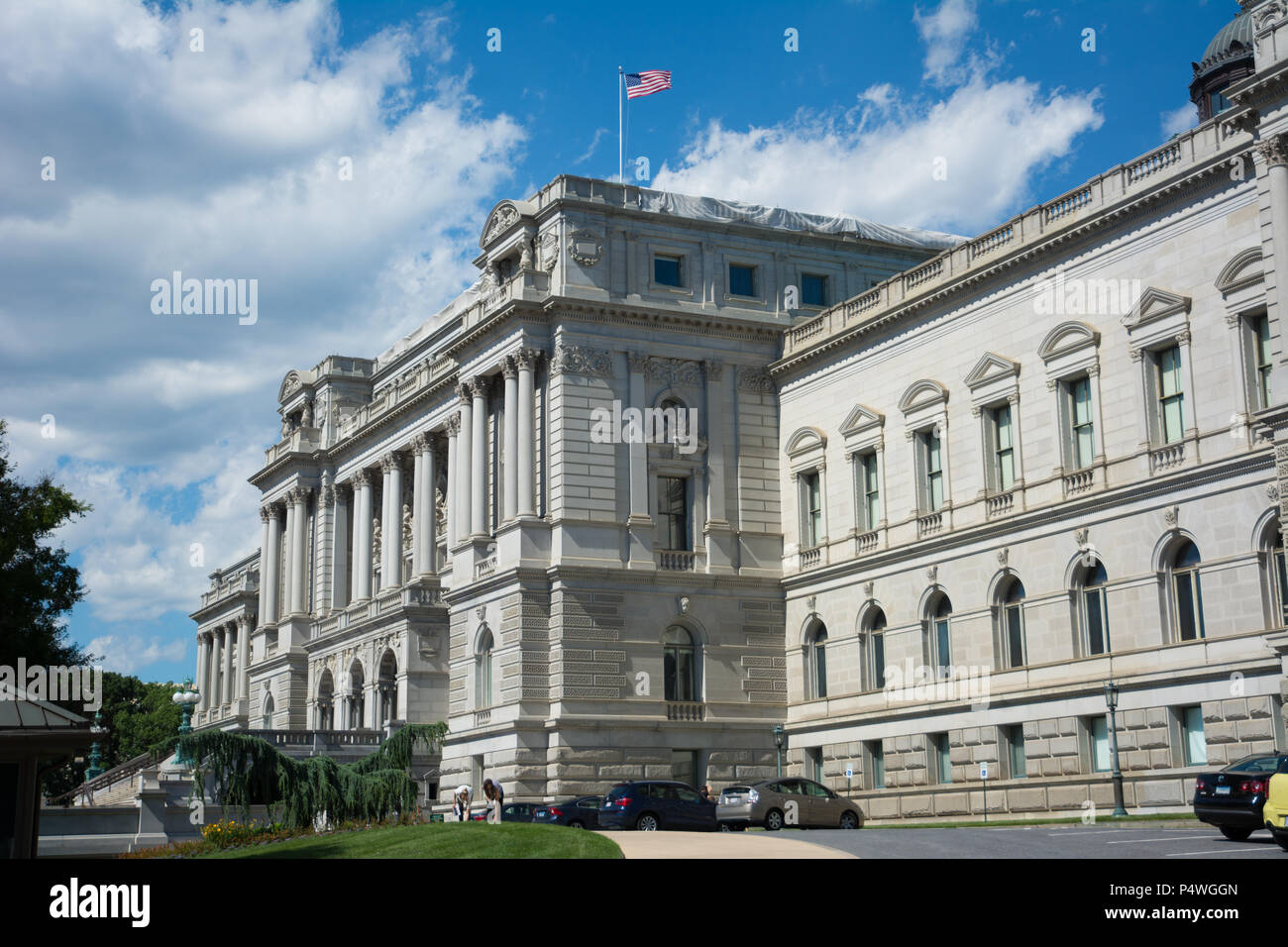 Exterior view of the Library of Congress building,  the Thomas Jefferson Building, Washington, DC, USA Stock Photo