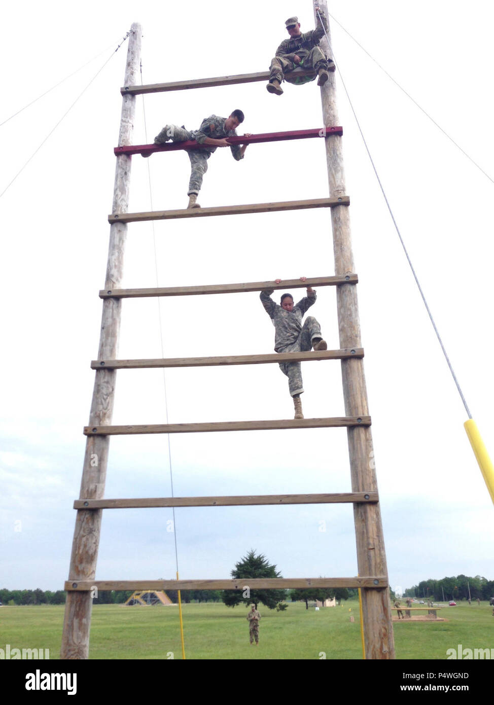 Candidates attending Air Assault School at Camp Gruber Training Site in