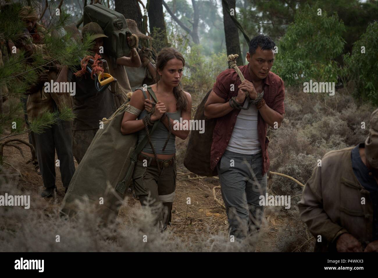 Photo: Roar Uthaug, and Alicia Vikander attend the Tomb Raider