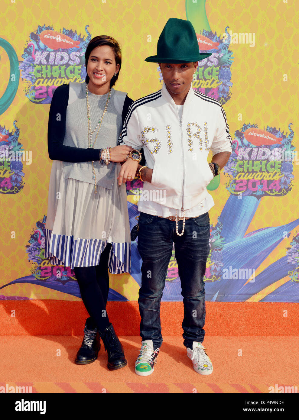 Pharrell williams and wife helen lasichanh hi-res stock photography and  images - Alamy