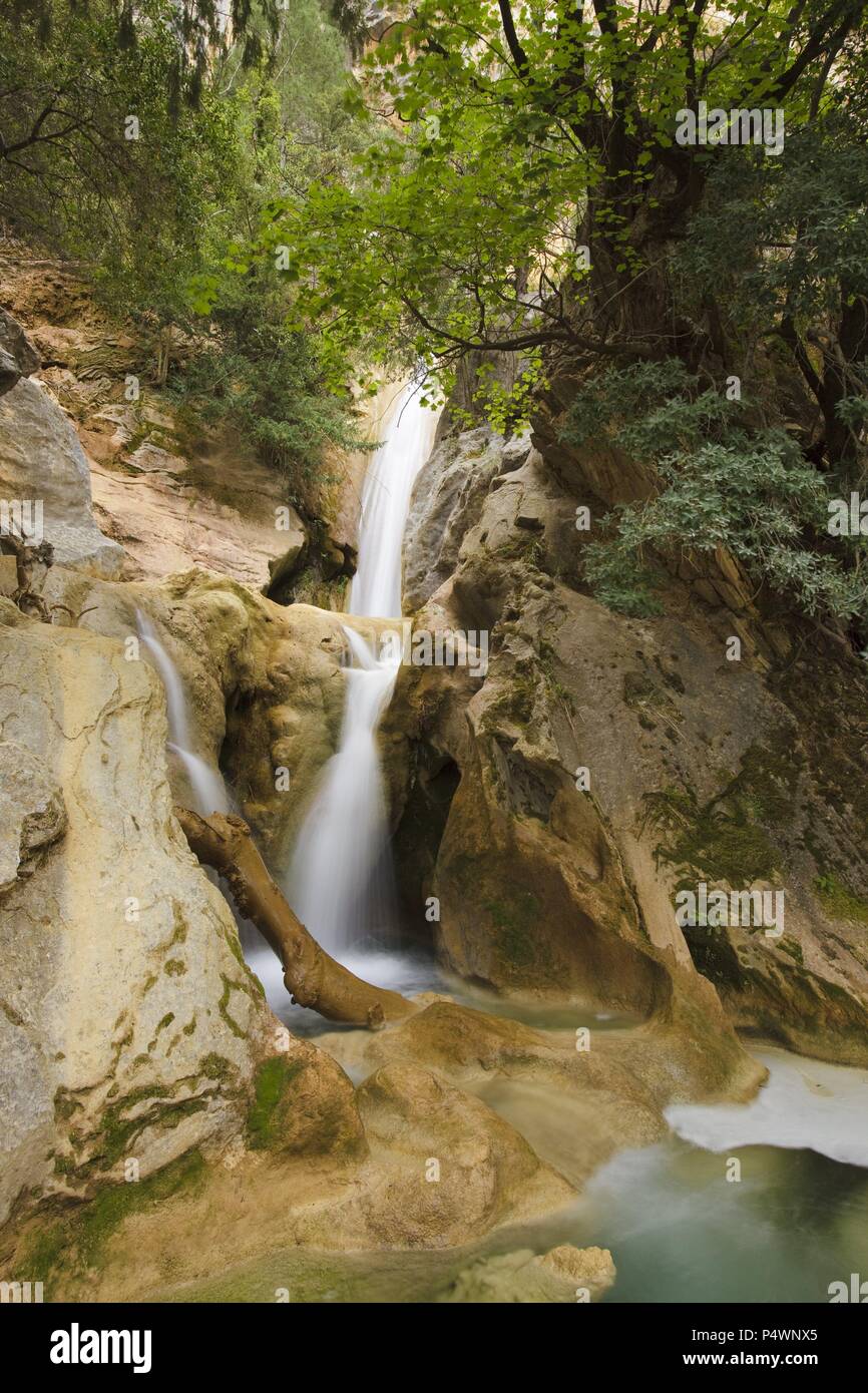 Linarejos Waterfall. Sierra de Cazorla Natural Park. Jaen. Andalusia. Spain. Stock Photo