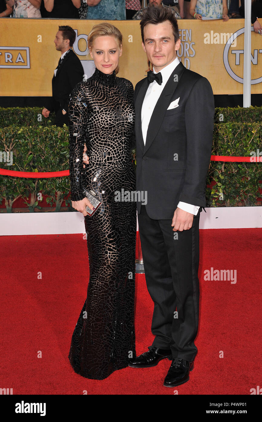 Rupert Friend, Aimee Mullins arriving at the 20th SAG Awards 2014 at ...