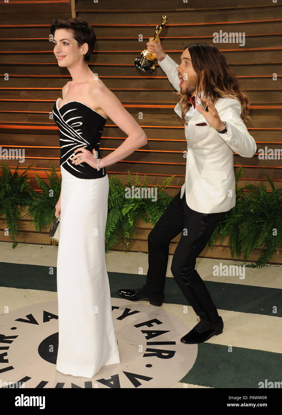 Anne Hathaway and Jared Leto 064 at the Guardians of the Galaxy Premiere at  eh DOLBY Theatre in Los Angeles.Anne Hathaway and Jared Leto 064 Event in  Hollywood Life - California, Red