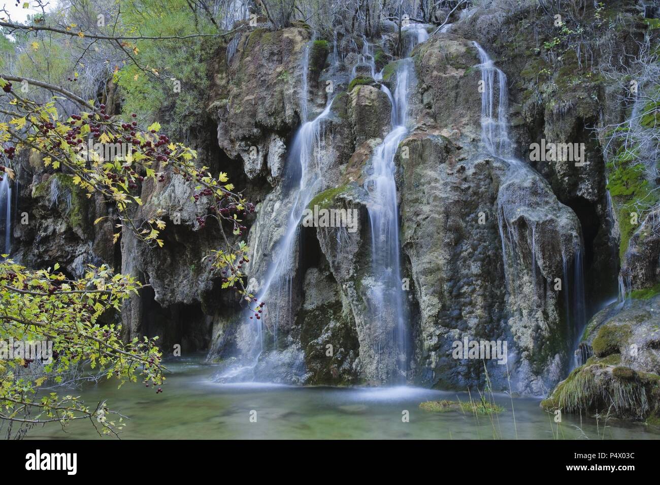 Sources of Cuervo river. Cuenca. Spain. Stock Photo