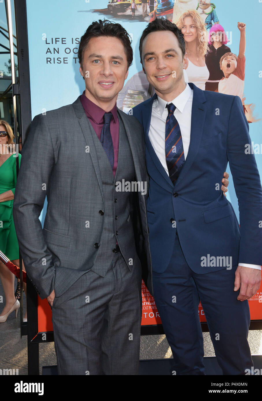 Zach Braff and Jim Parsons at Wish I Was Here Premiere at the DGA Theatre  In Los Angeles.Zach Braff and Jim Parsons 132 Event in Hollywood Life -  California, Red Carpet Event,