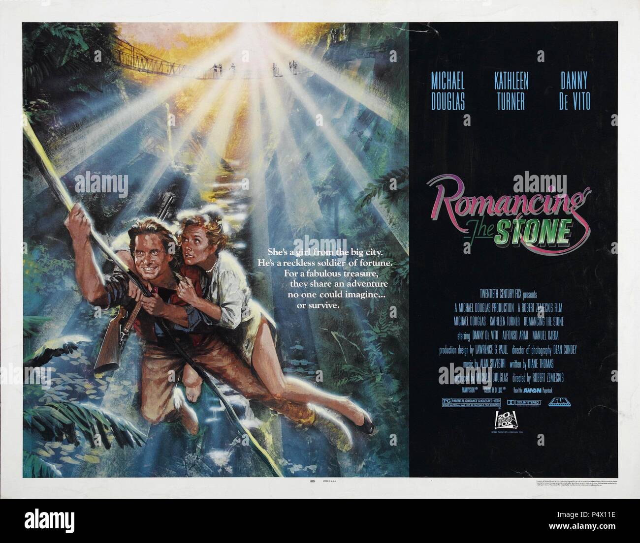 Original Film Title: ROMANCING THE STONE. English Title: ROMANCING THE