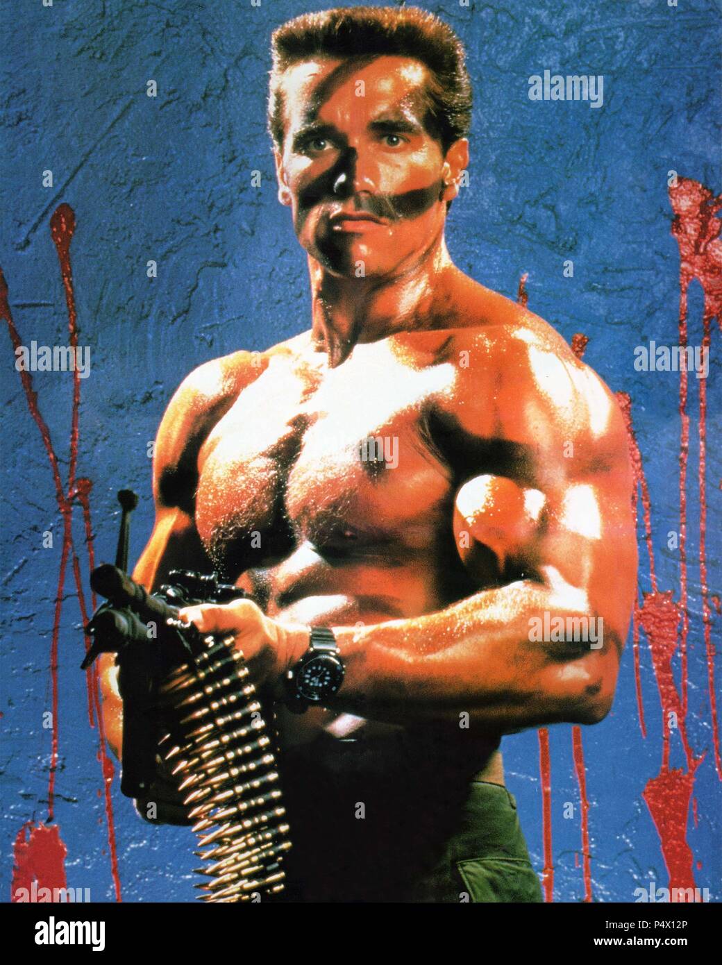 Original Film Title: COMMANDO.  English Title: COMMANDO.  Film Director: MARK L. LESTER.  Year: 1985.  Stars: ARNOLD SCHWARZENEGGER. Credit: 20TH CENTURY FOX / Album Stock Photo