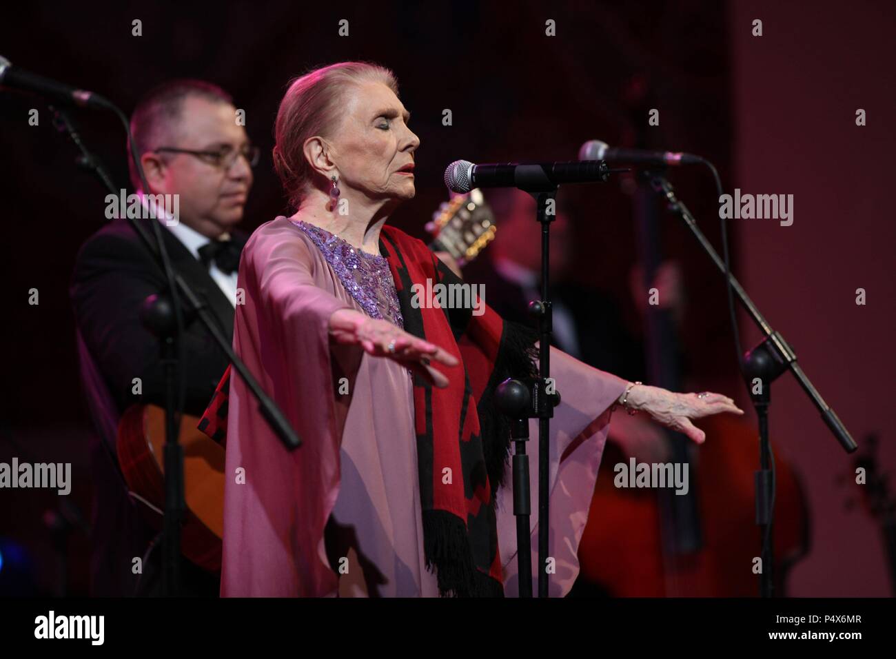 Maria Dolores Pradera en el Palau de la Música Catalana durante el XI Festival Mil.lenni. Stock Photo