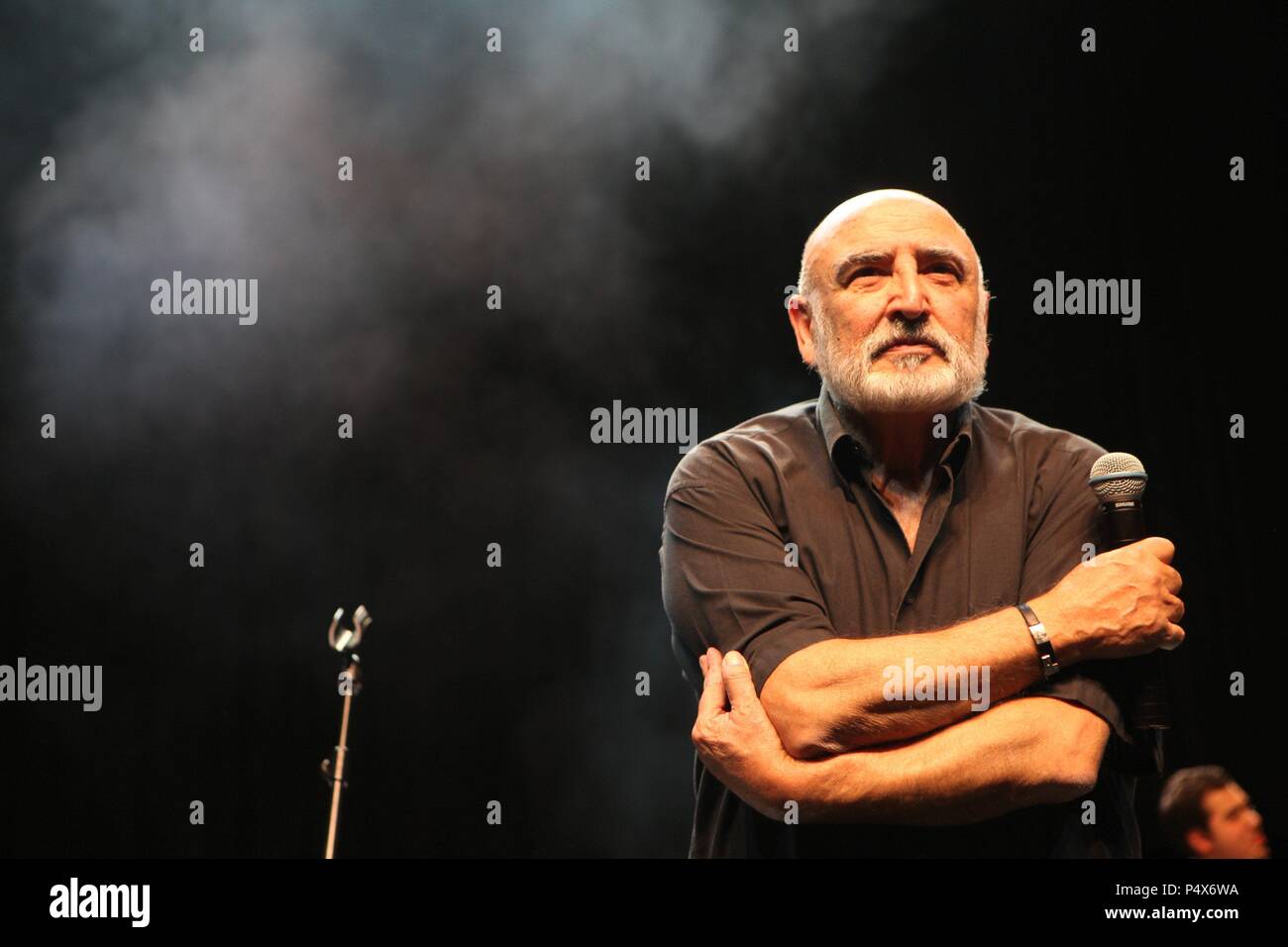 Homenage a Peret en el Auditori de Barcelona durante el XI Festival Mil.lenni. Stock Photo