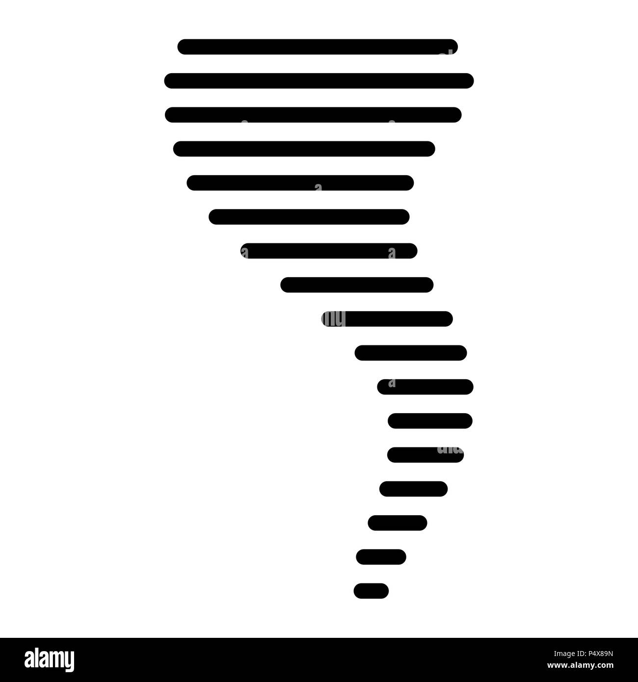tornado icon vector, cyclone, hurricane design isolated on white Stock ...