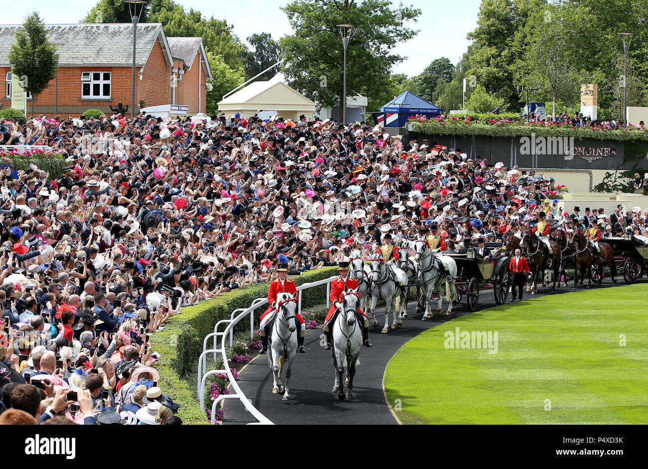 A general view as Queen Elizabeth II arrives during day five of Royal ...
