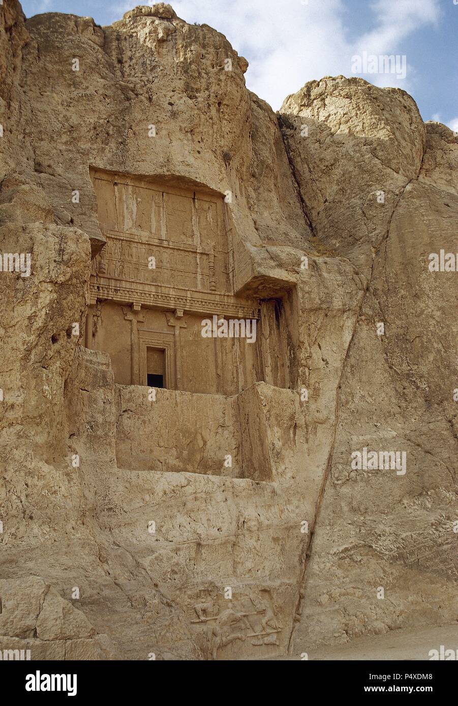 Artaxerxes I. King of Persia (465 BC-424 BC). Tomb of the King at Naqs-e Rustam. Islamic Republic of Iran. Stock Photo