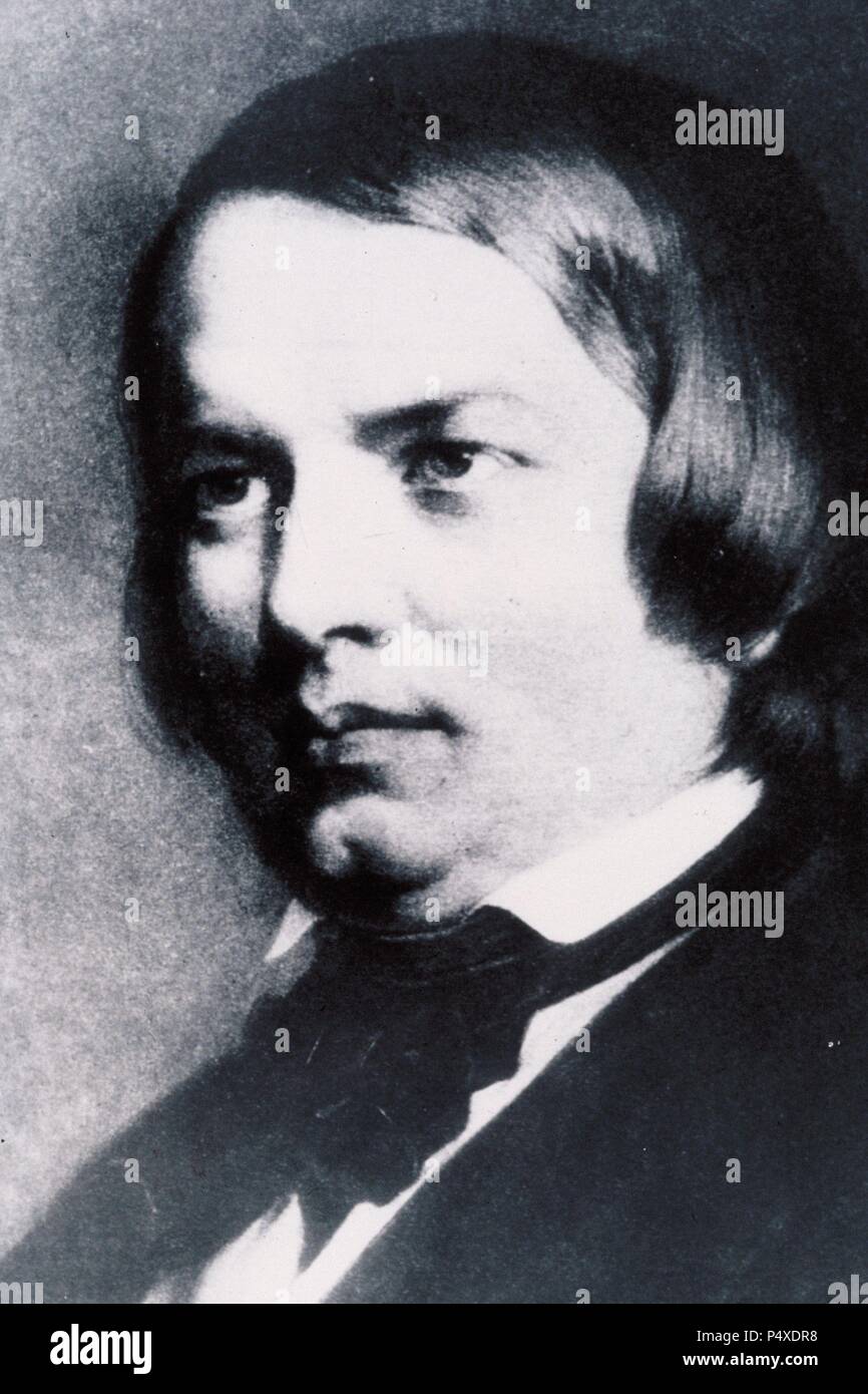 Robert Schumann, composer. Stock Photo