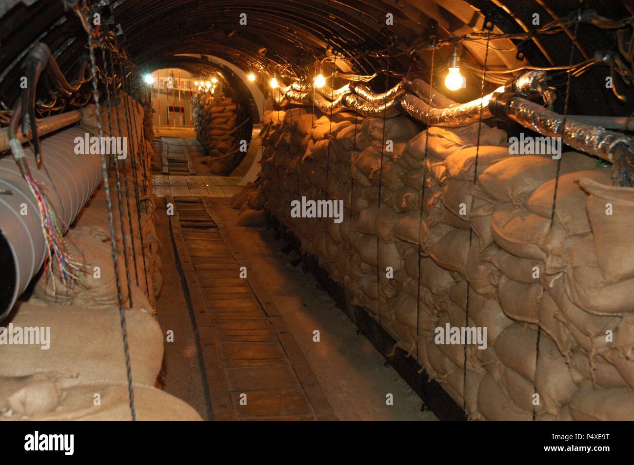 Operation Gold. Reconstruction of the tunnel built by American intelligence and British between 1954 and 1955 to link the west and east side of the city and intercept the Soviet telephone conversations. Allied Museum (Alliierten Museum). Berlin. Germany. Stock Photo