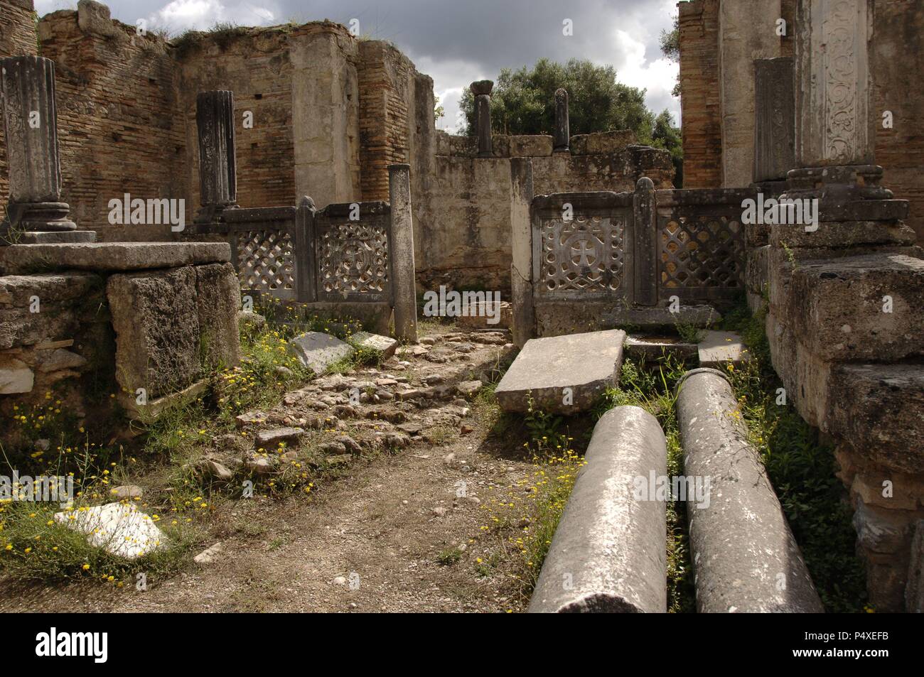 Greek Art. Phidias ruins, built in 430 BC to house the statue of Zeus. In the fifth