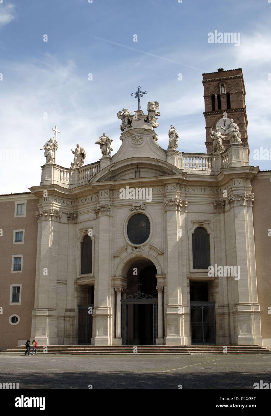 Italy. Rome. The Basilica of the Holy Cross in Jerusalem (Basilica di Santa  Croce in Gerusalemme). Baroque. Facade (1741-1744). Designed by Pietro  Passalacqua (1690-1748) and Domenico Gregorini (1692-1777). 18th century  Stock Photo - Alamy