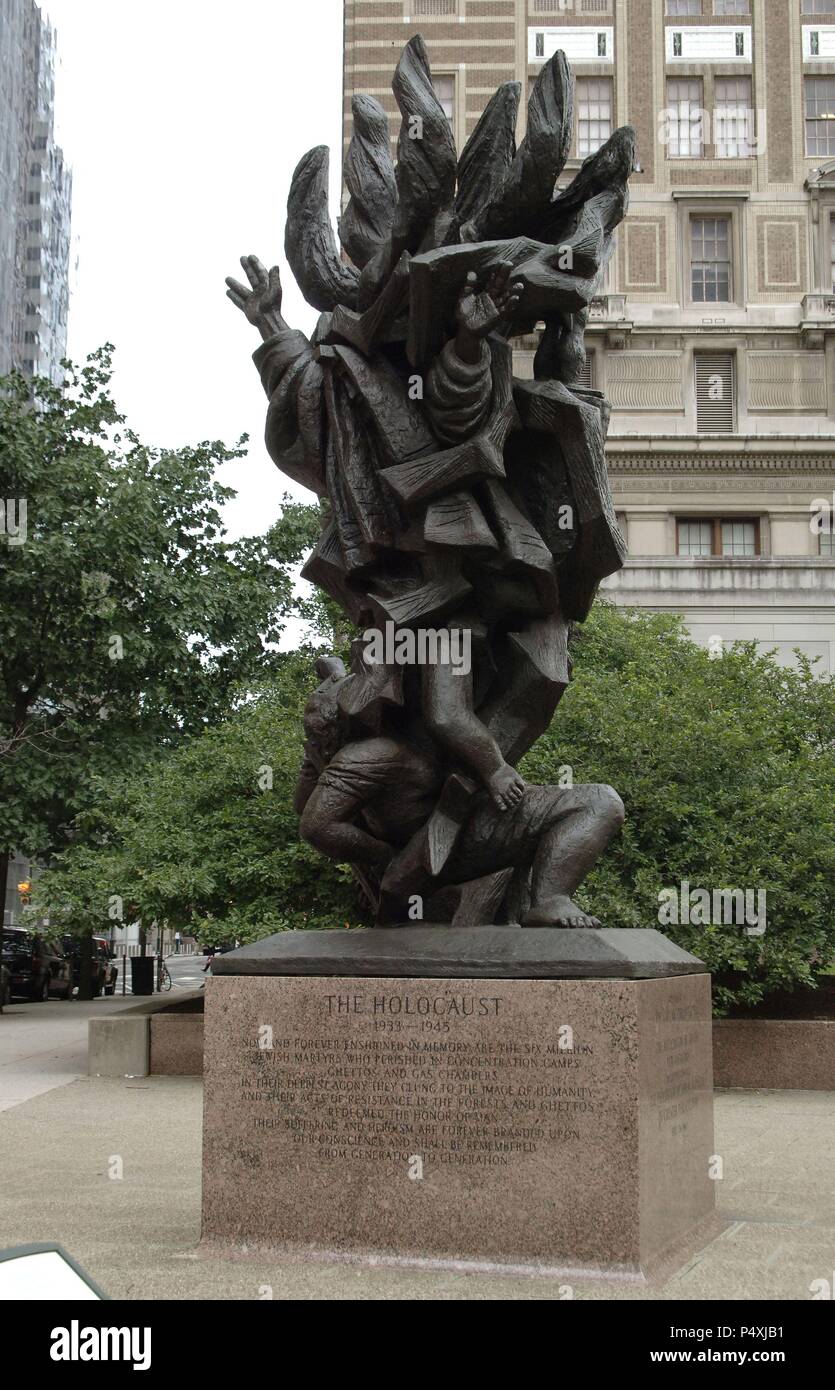 United States. Pennsylvania. Philadelphia. Holocaust Memorial, 1964, by Jewish Polish sculptor Nathan Rapoport (1911-1987). Stock Photo