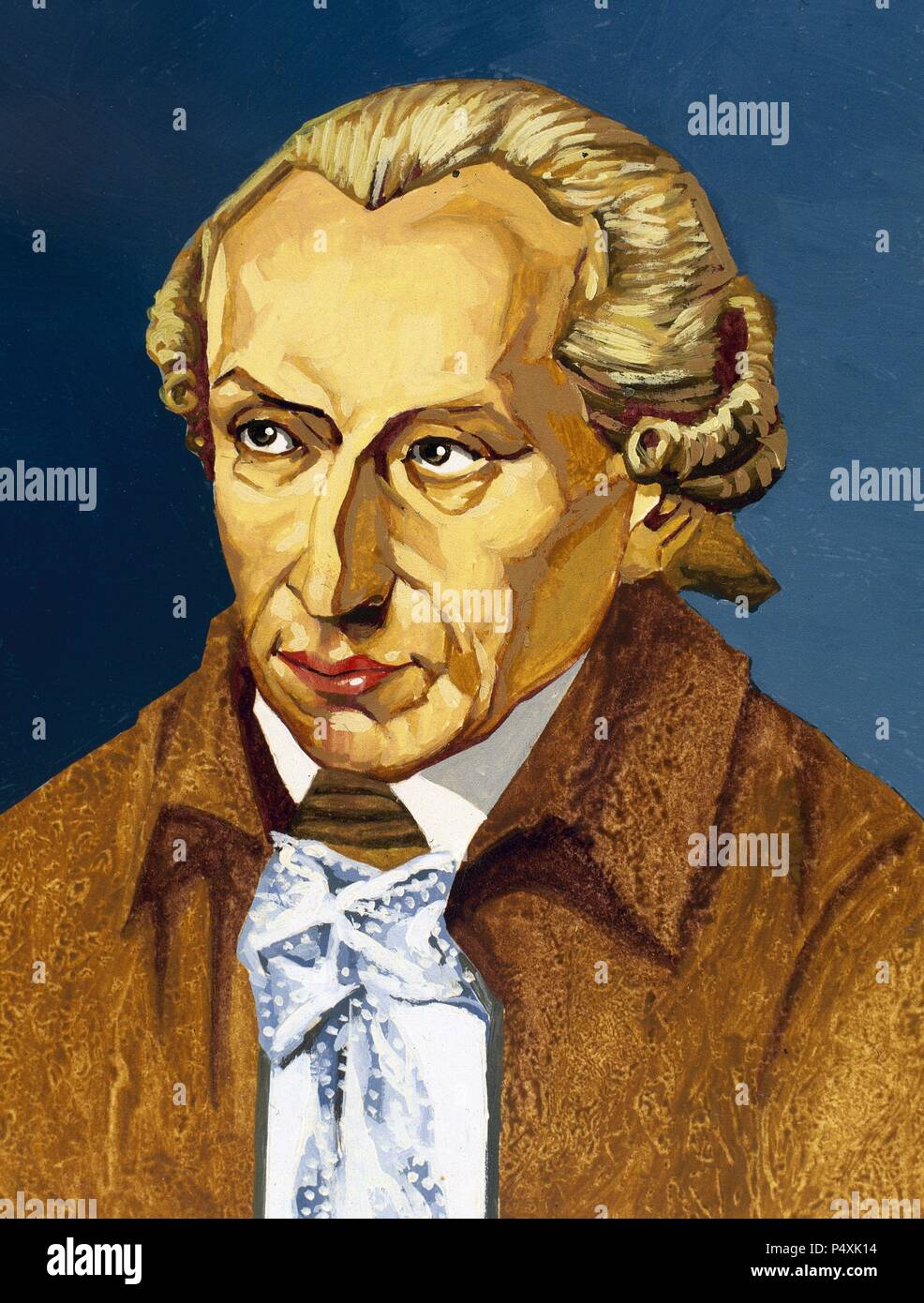 Immanuel Kant (1724-1804). German philosopher. End of the 18th Century Enlightenment. Stock Photo
