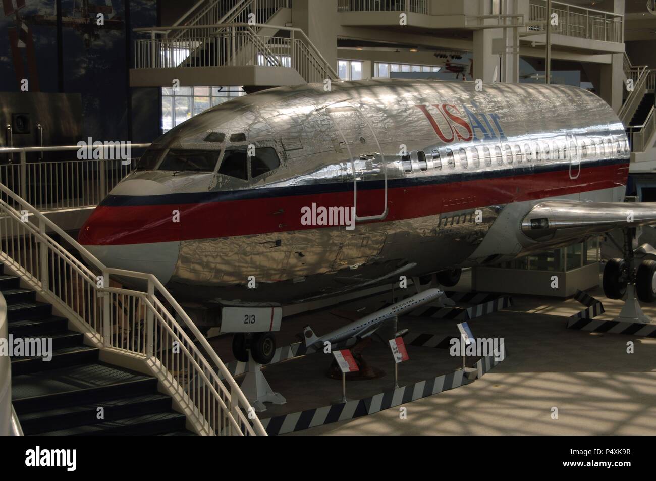 BOEING 737-201 'BABY BOEING'. Efectuó su primer vuelo el 9 de abril de 1967. Museo del Vuelo. Seattle. Estado de Washington. Estados Unidos. Stock Photo