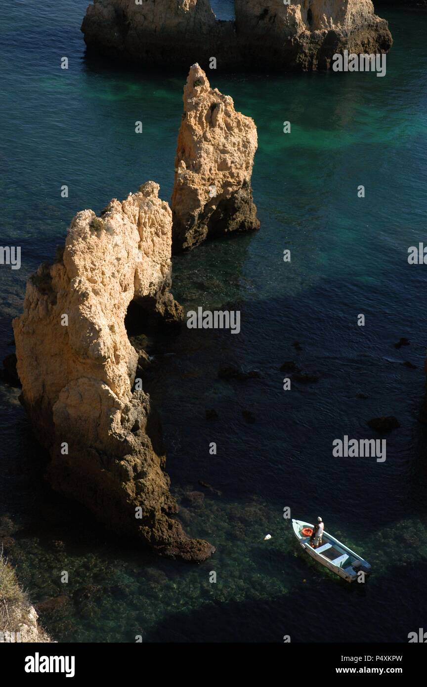 Portugal. Lagos. Dona Ana Beach (Praia Dona Ana). Algarve. Stock Photo