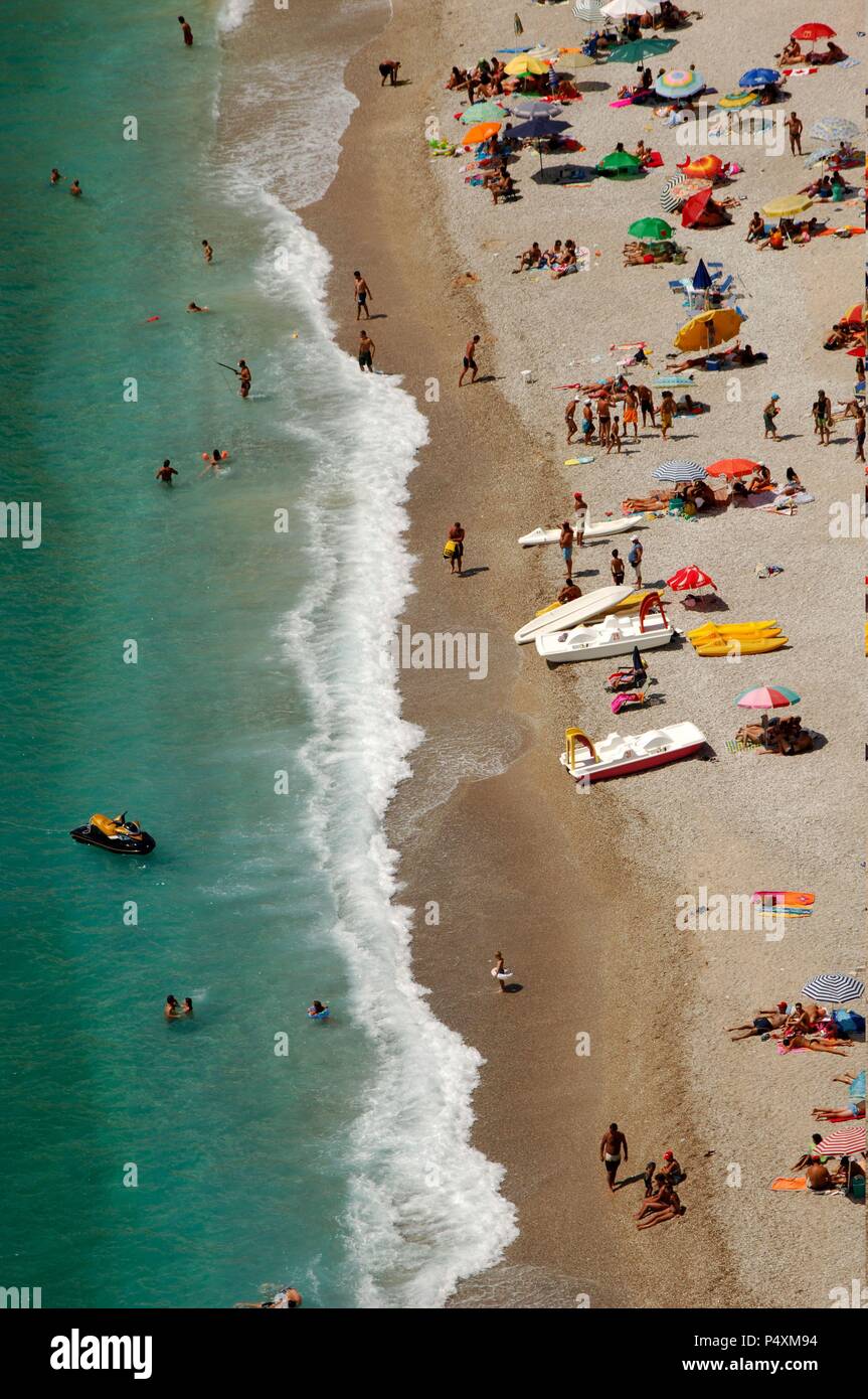 Beach outside Himara. Republic of Albania. Stock Photo