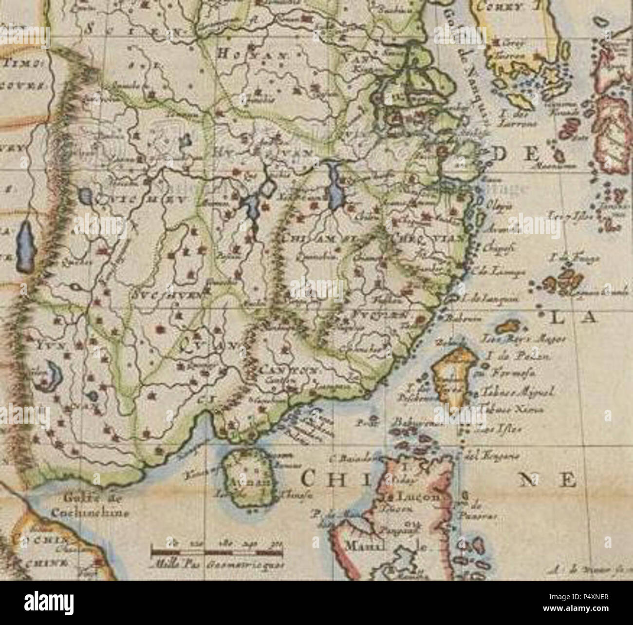 1683 Map of Formosa (Taiwan) and Surrounding Countries by Dutch