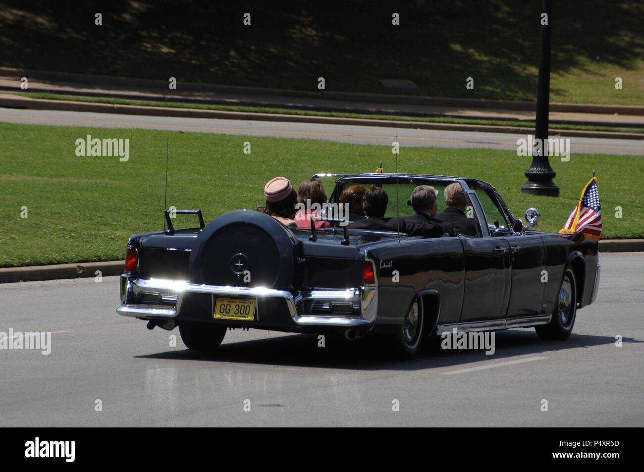 HISTORIA DE LOS ESTADOS UNIDOS. SIGLO XX. 'ESCENIFICACION DEL ASESINATO DEL PRESIDENTE J. F. KENNEDY (22 de noviembre de 1963) '. DALLAS. Estado de Texas. Estados Unidos. Stock Photo