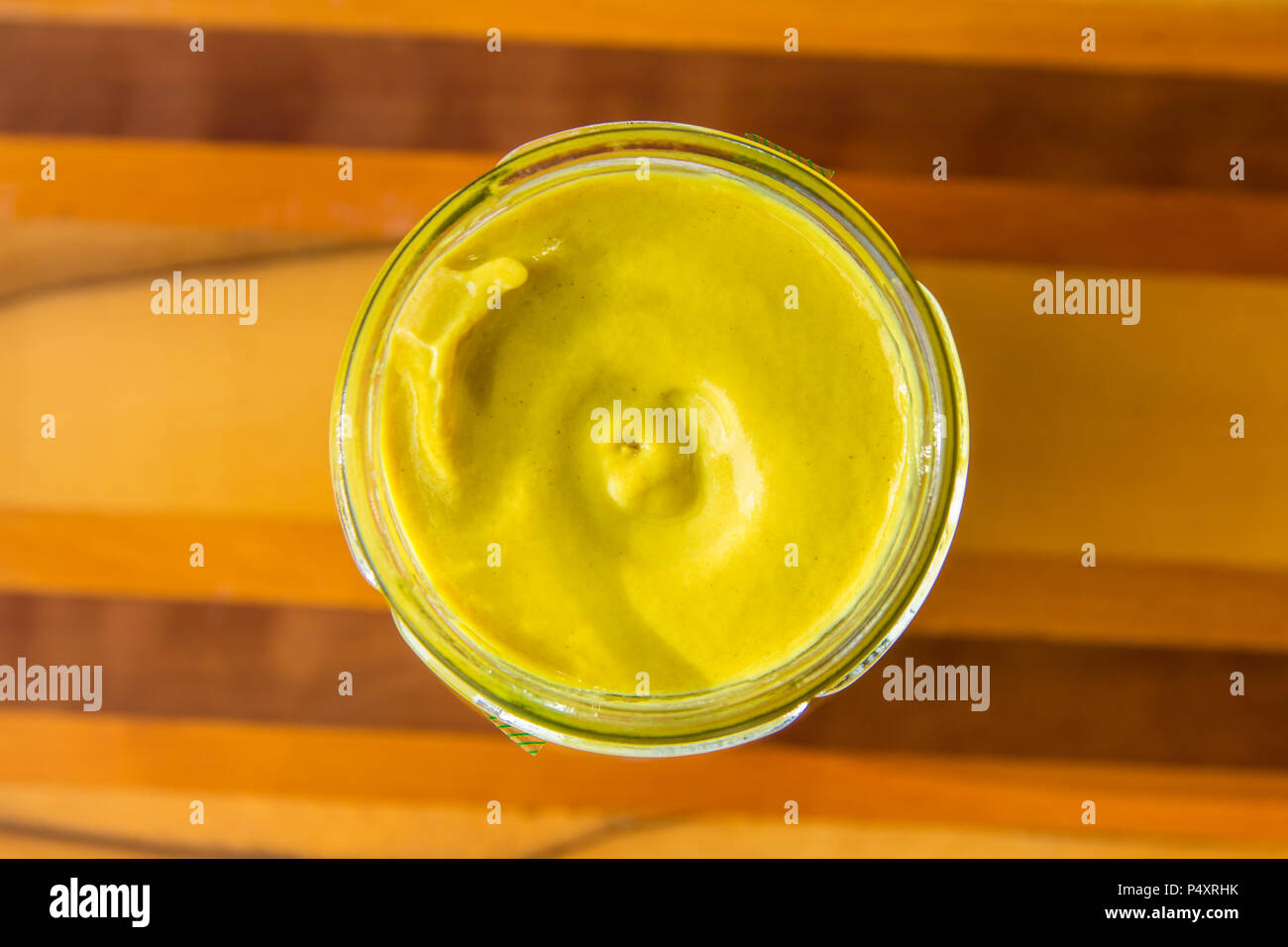 creamy dijon mustard in a jar Stock Photo Alamy