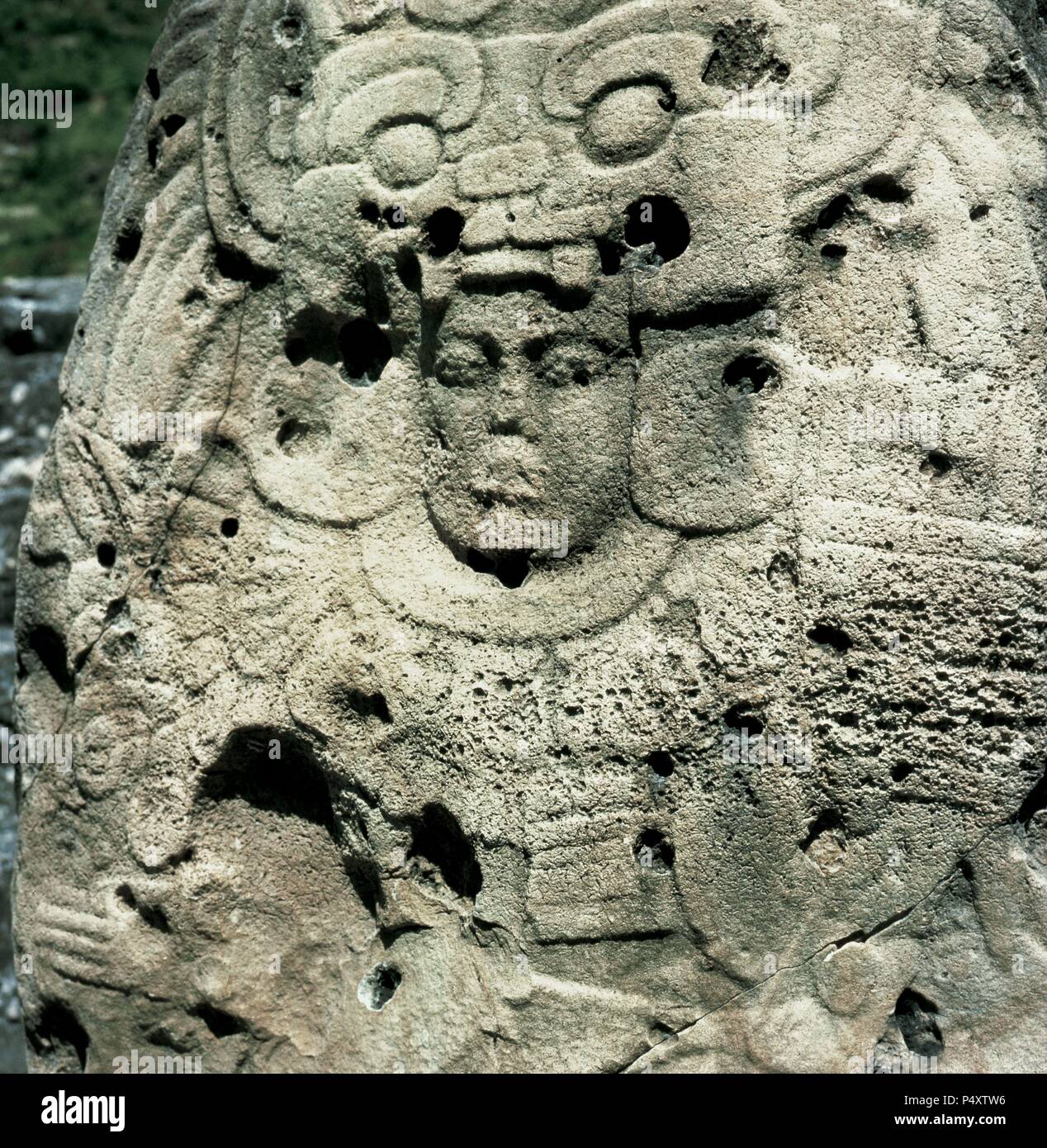 PreColumbian Art. Maya.Tikal. Relief of the North Acropolis. Peten