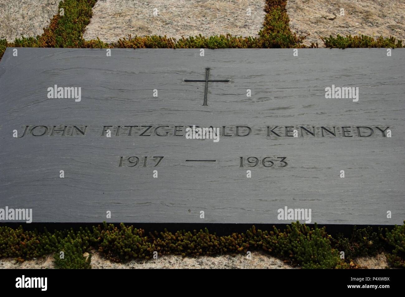 John Fitzgerald Kennedy (1917-1963). 35th President of the United States (1961-1963). Grave in Arlington National Cemetery. United States. Stock Photo