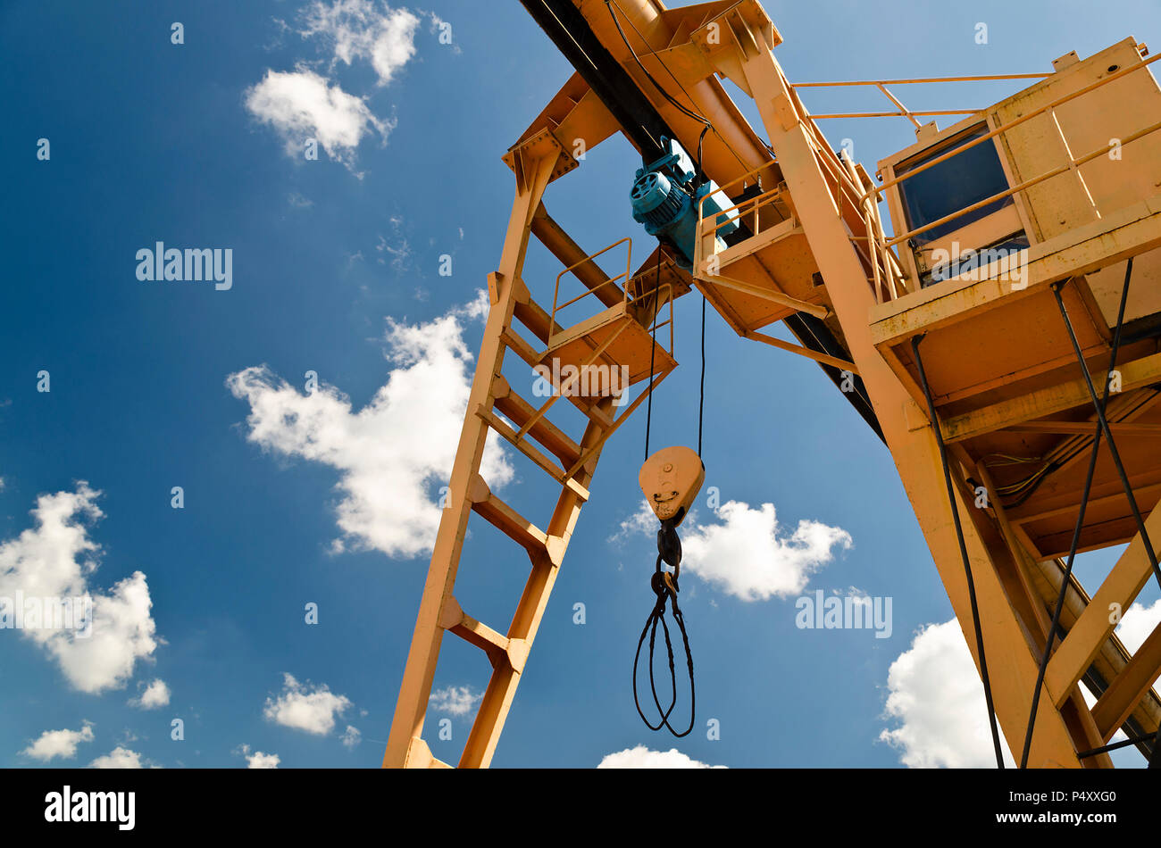 Big lifting crane in the factory Stock Photo Alamy