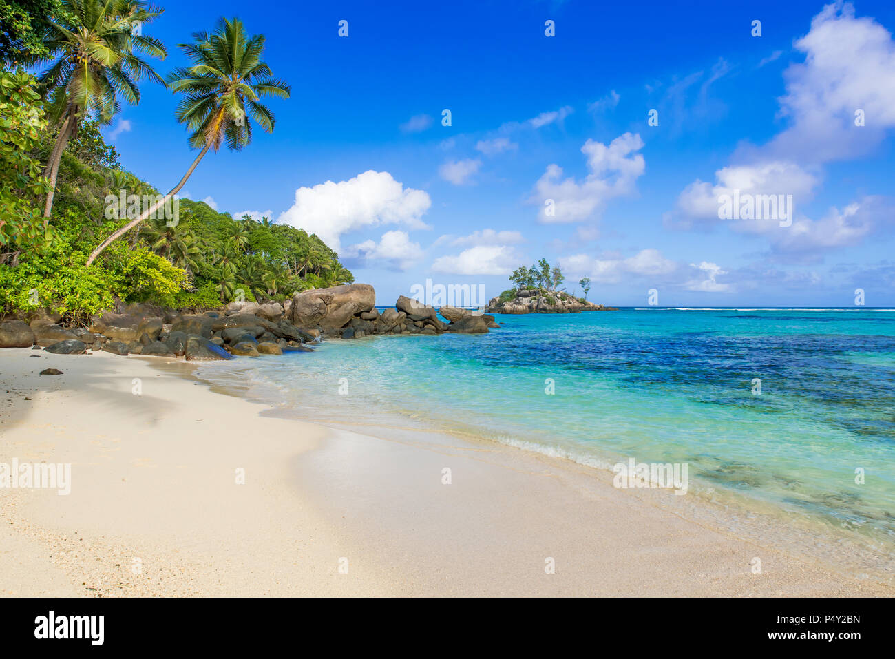 Beautiful beach Anse aux Pins Mahe, Seychelles Stock Photo Alamy